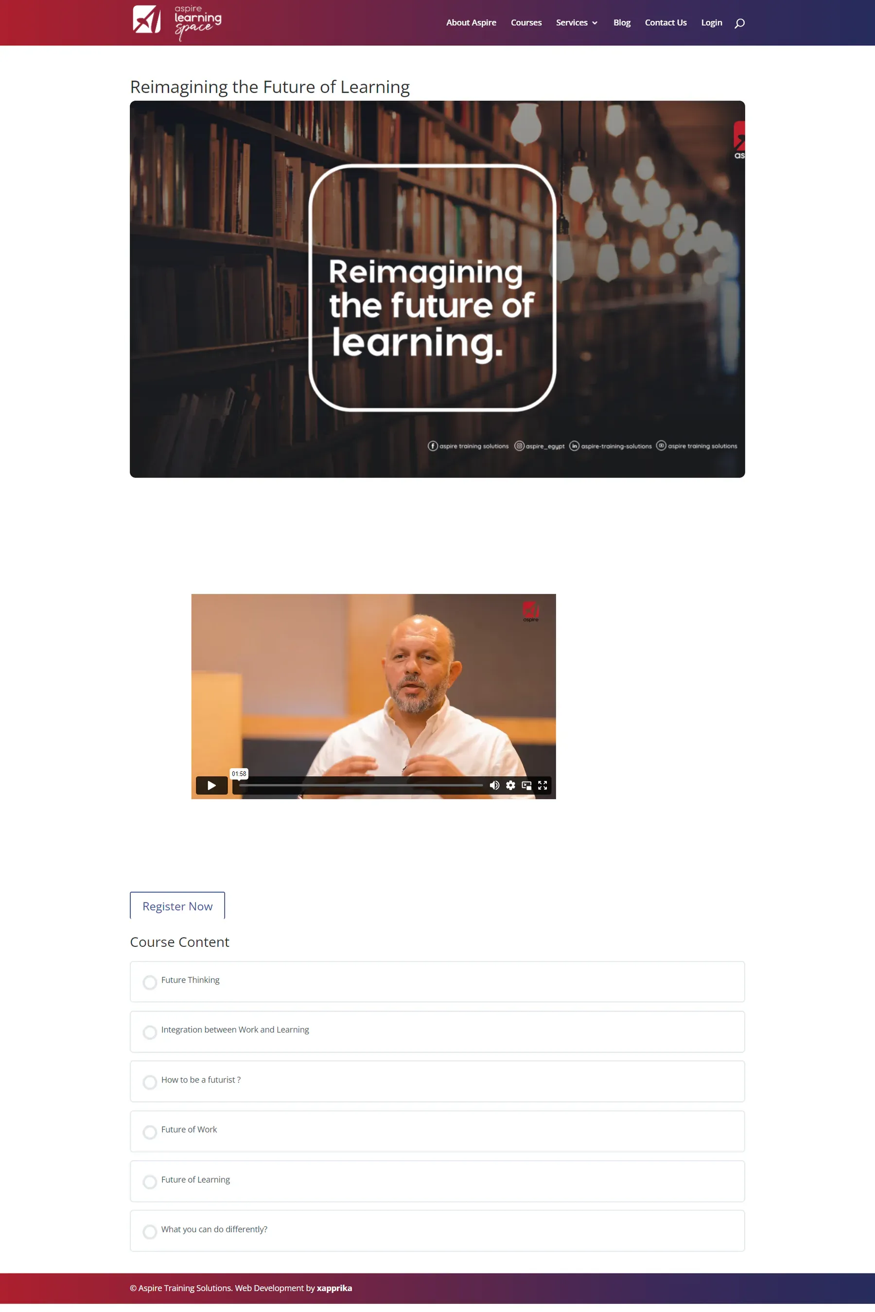 Aspire Learning Space product interface 7