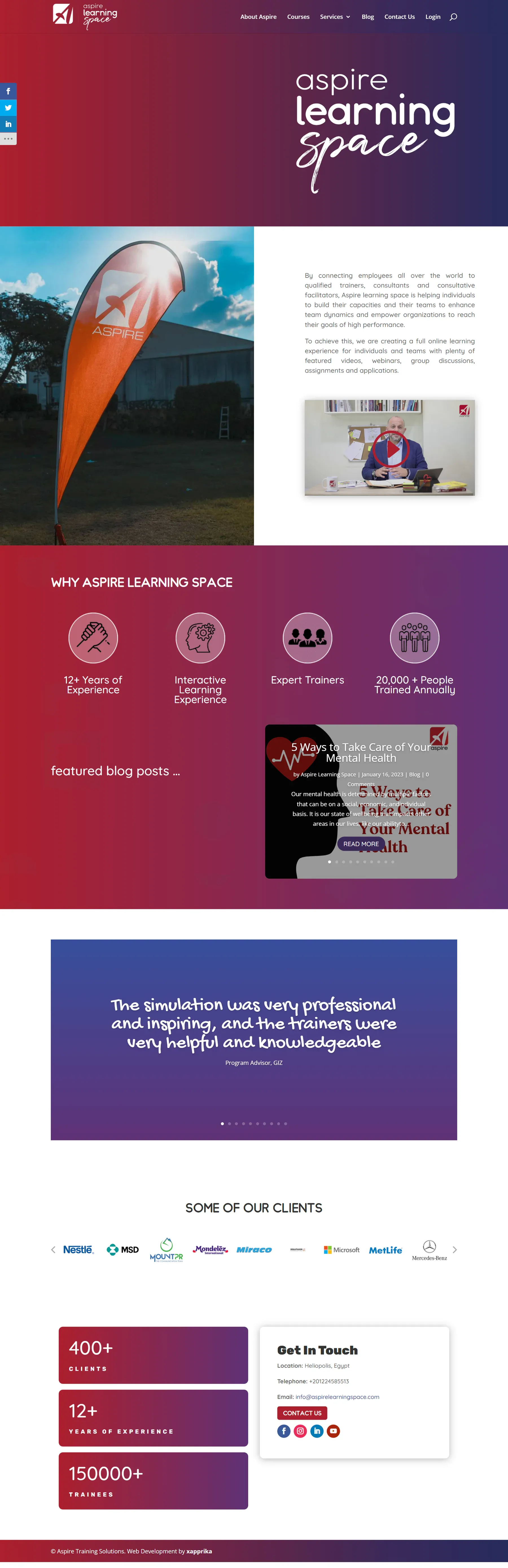 Aspire Learning Space product interface 10