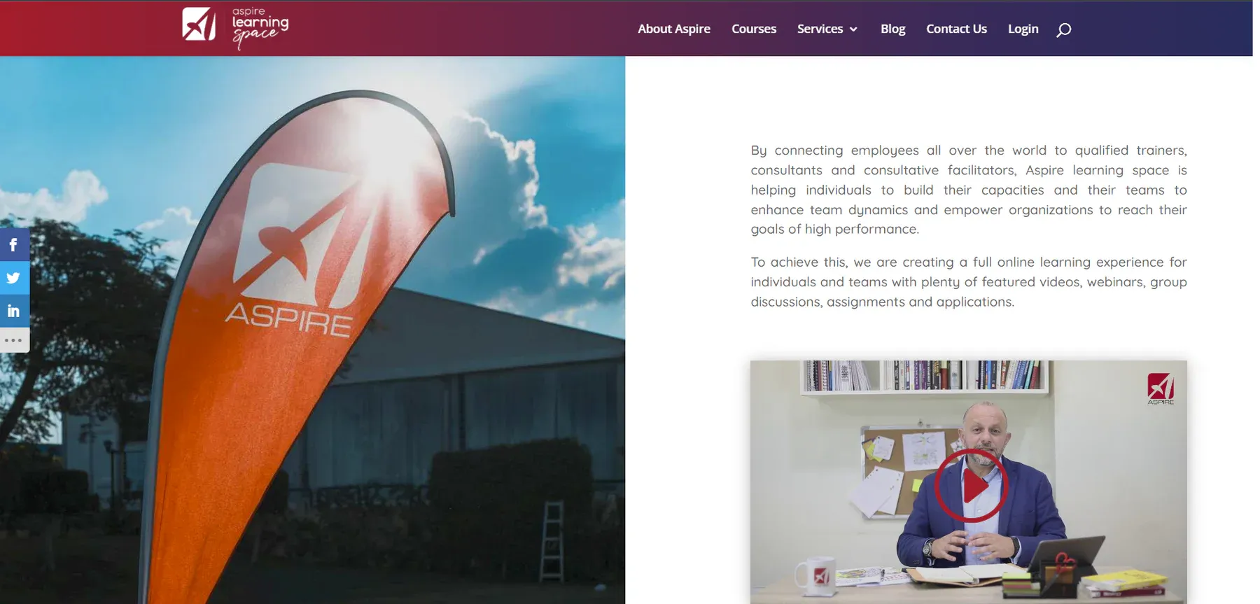 Aspire Learning Space product interface 11