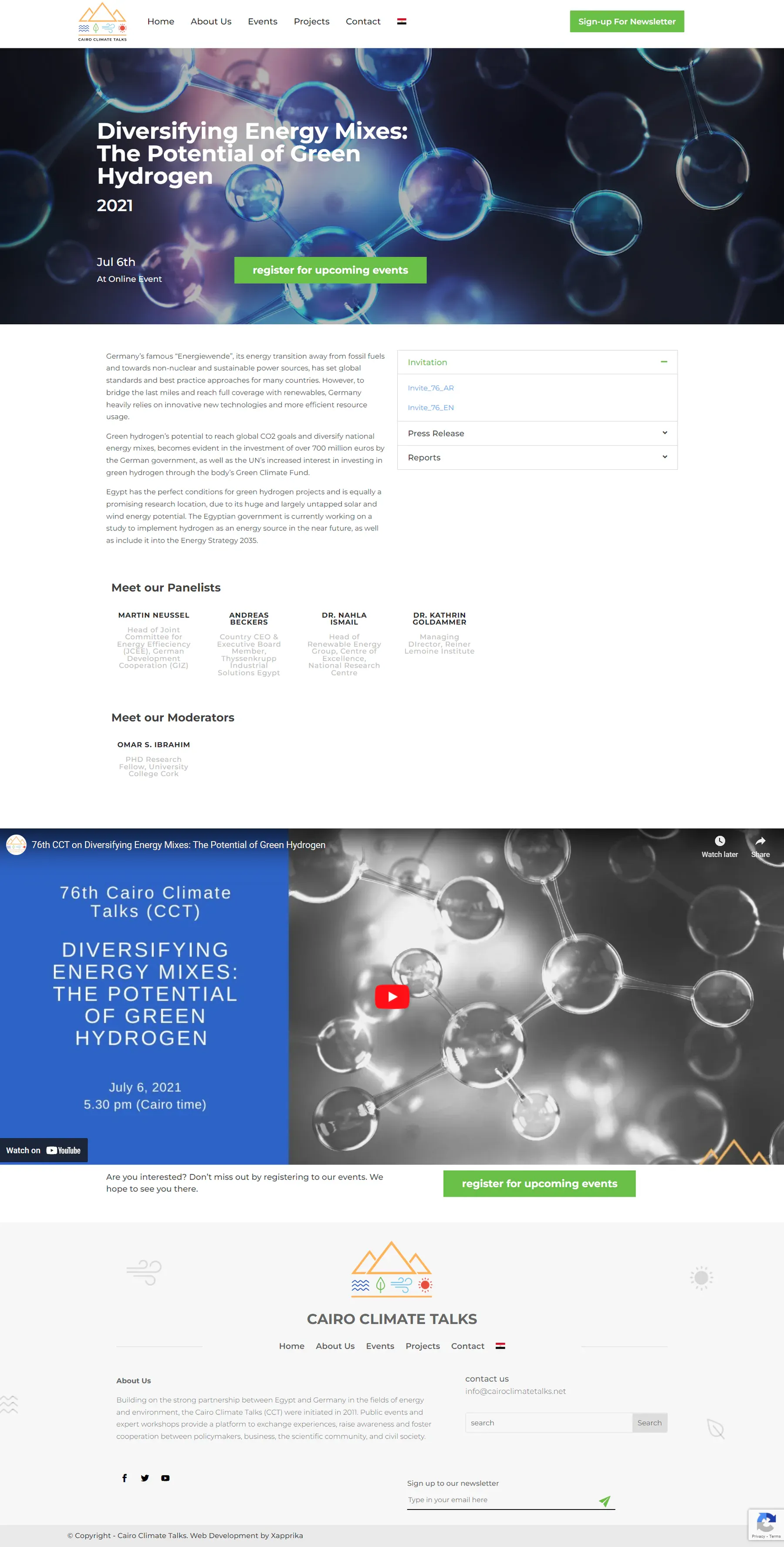 Cairo Climate Talks product interface 2