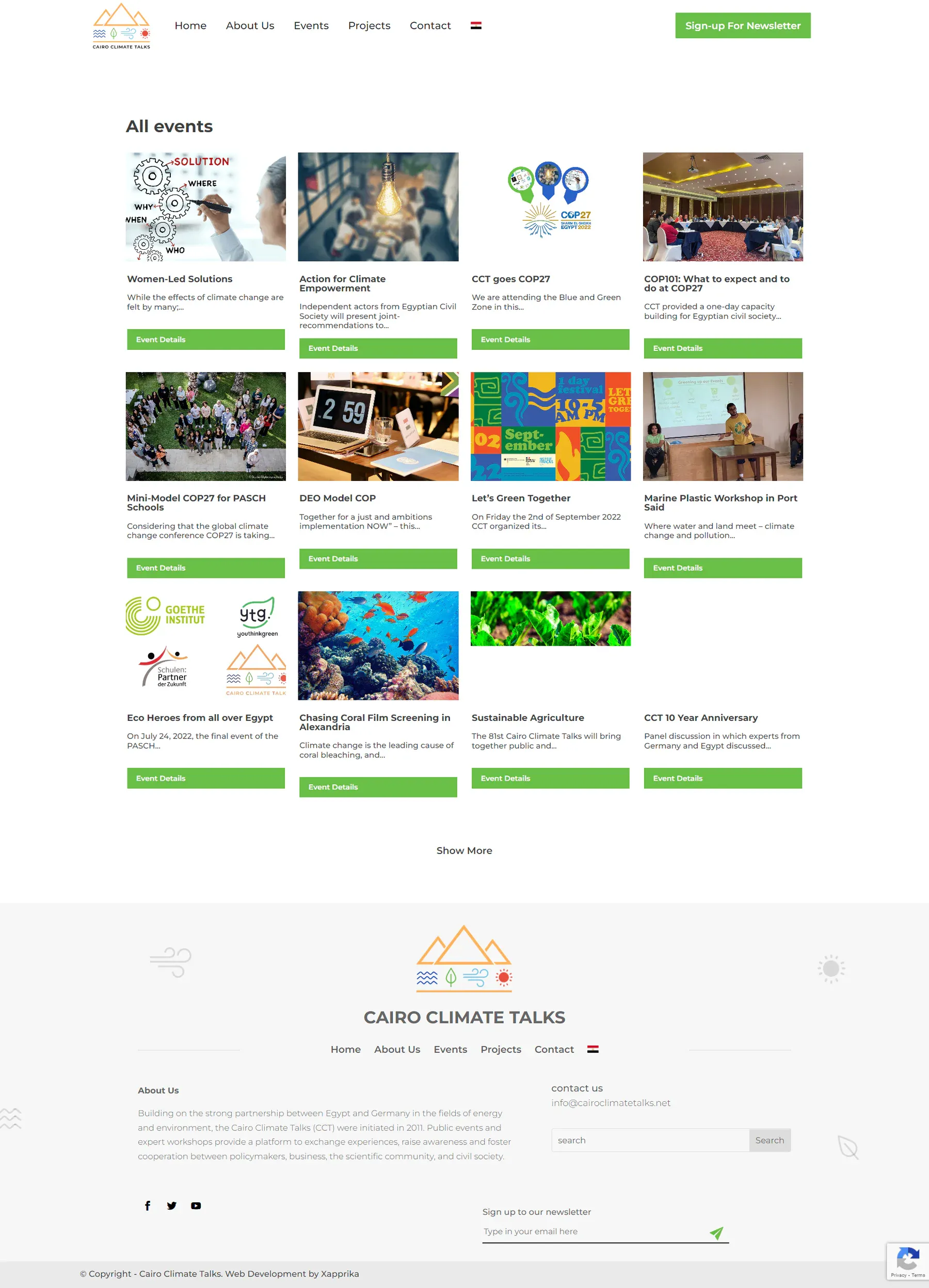 Cairo Climate Talks product interface 3