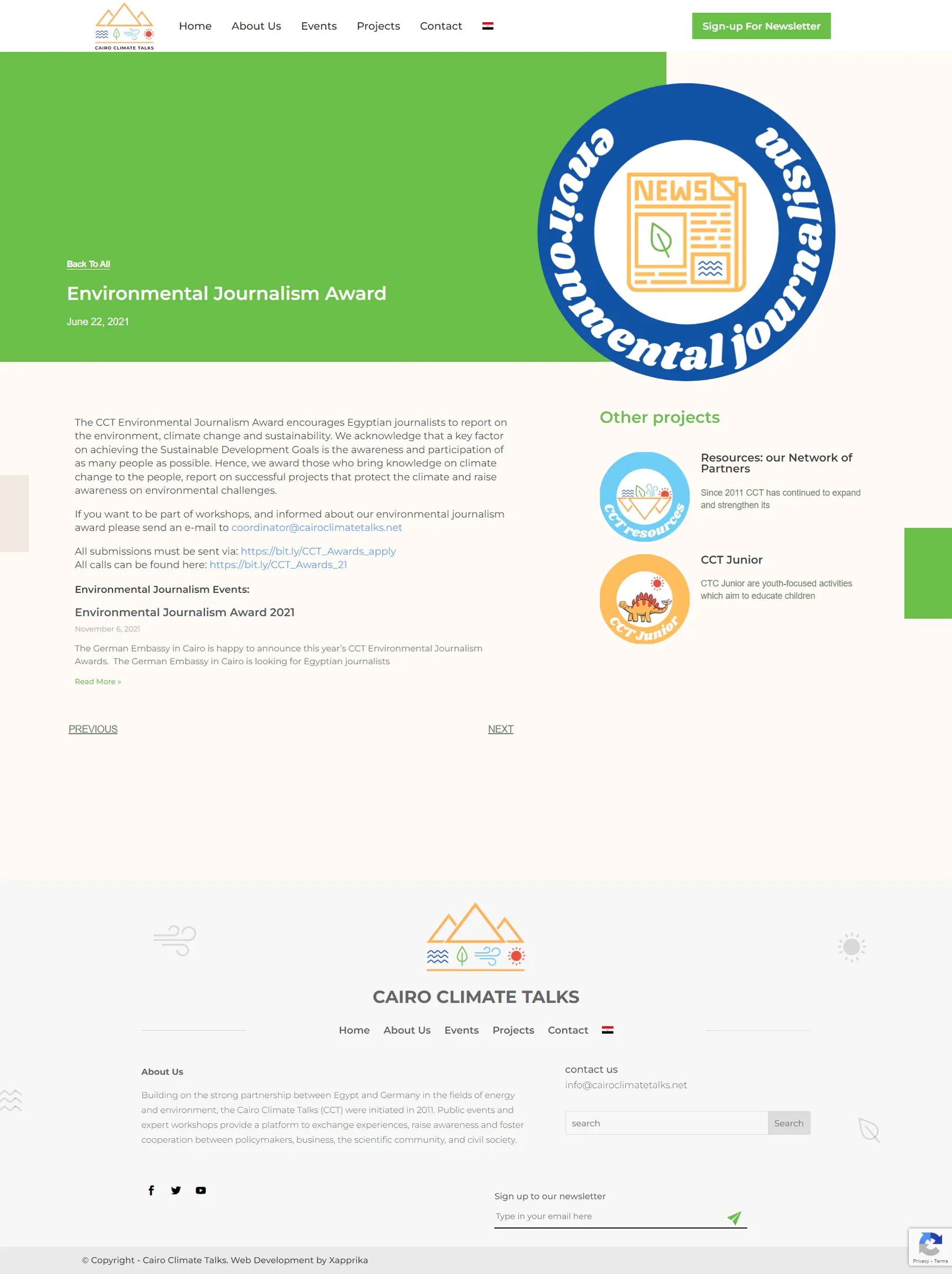 Cairo Climate Talks product interface 6