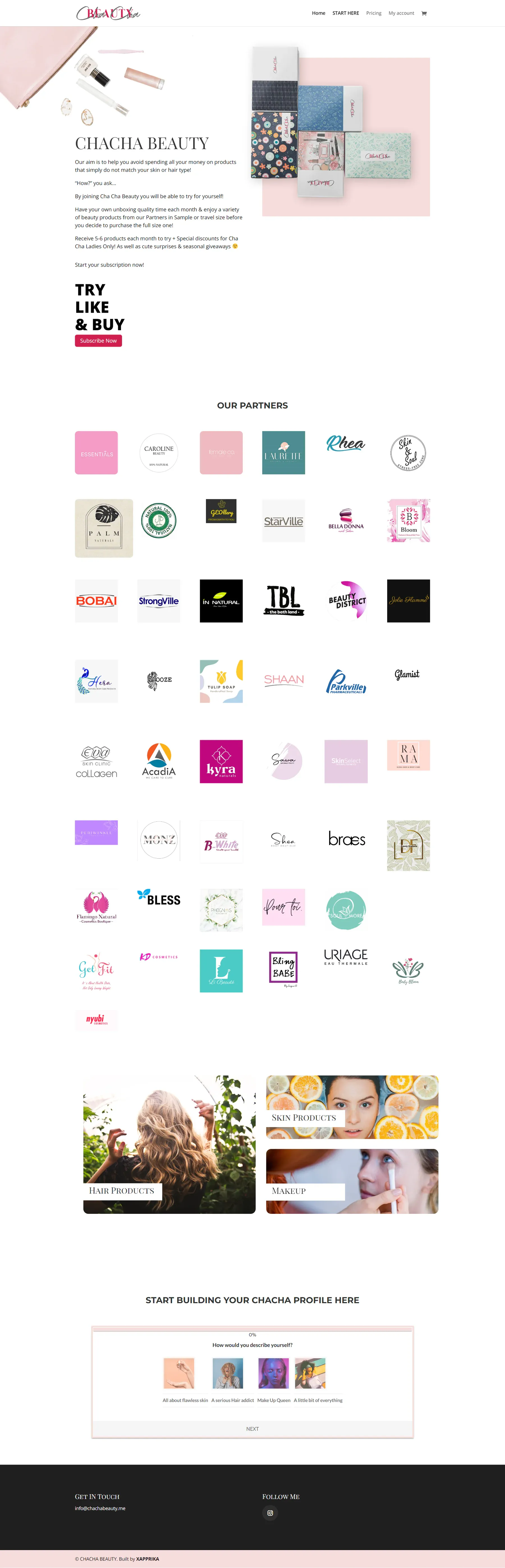 Chacha Beauty product interface 2