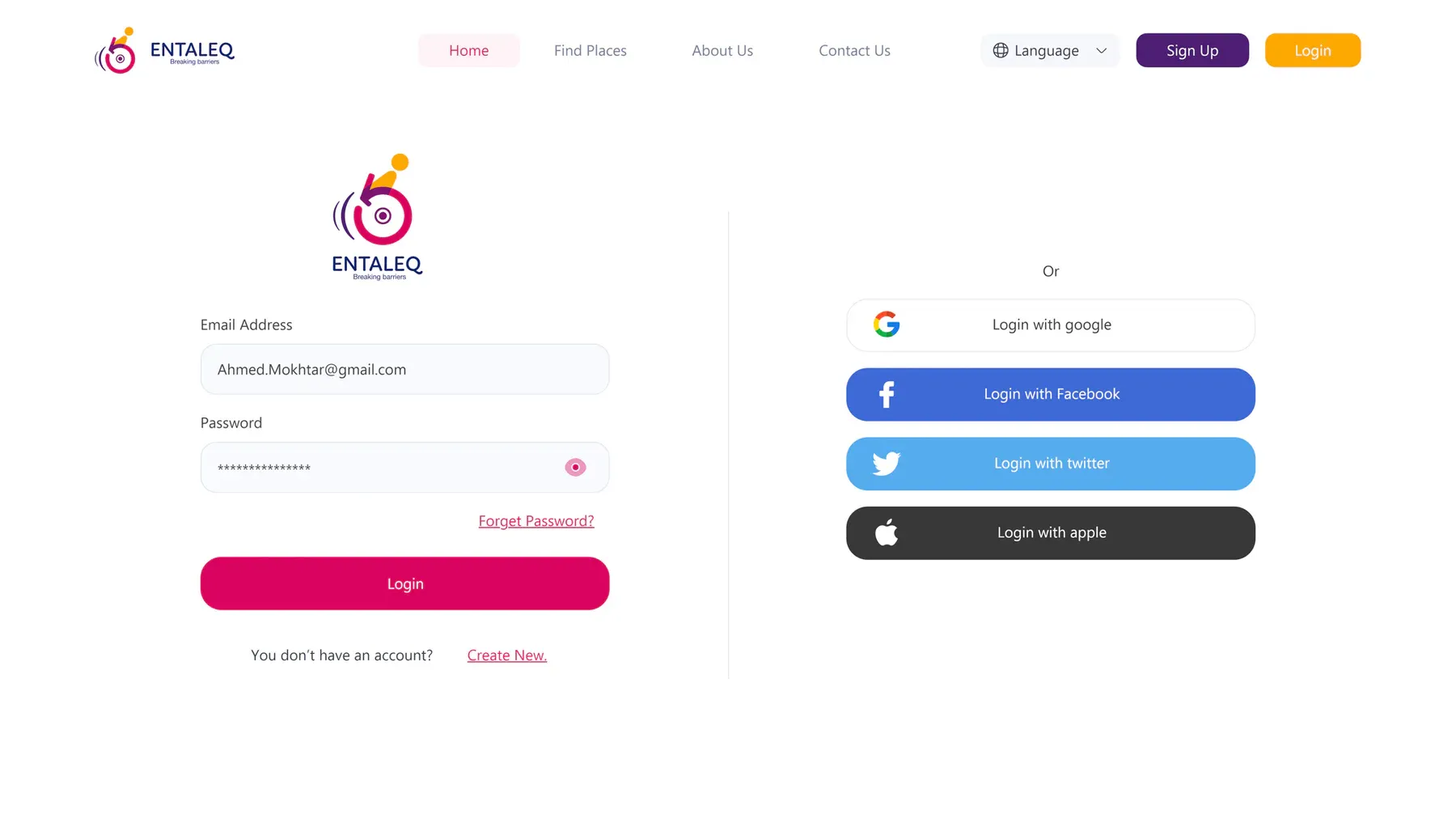 Entaleq product interface 4